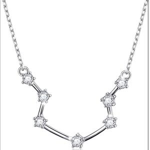 Aquarius Rhinestone Constellation Astrological Necklace
